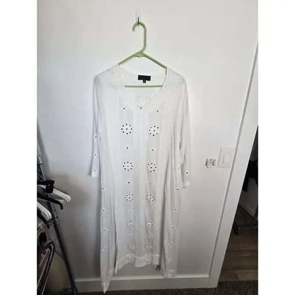 Nili Lotan Dress mirror detail size xs but is oversized maxi caftan - Picture 1 of 6